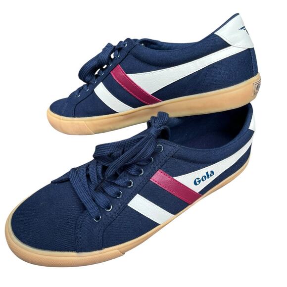 Gola Varsity Sneaker Trainer  | Mens 10, Navy / Gum  CMA331 EUC - Picture 13 of 14
